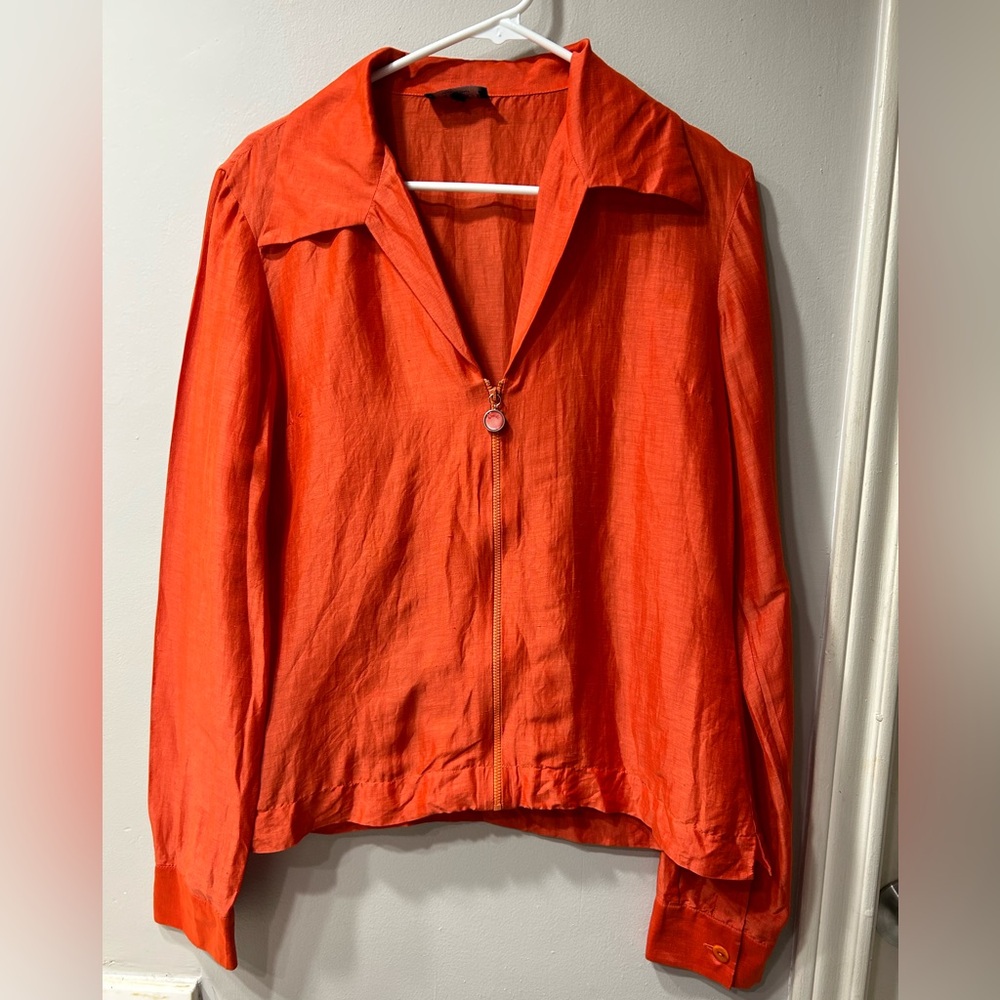 Gucci Vintage long sleeve Blouse Orange  Size 44 ( IT )